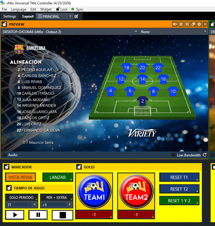 Pack de Gráficos de Fútbol para vMix Versión 3.0 - Imagen 5