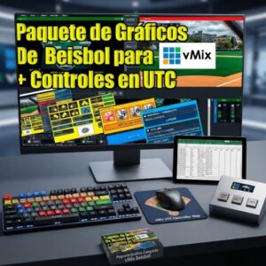 Pack Gráfico de Beisbol para vMix + Controles en UTC